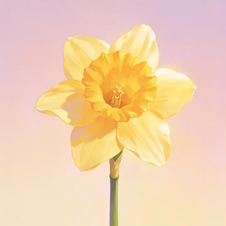 노랑 수선화 그림