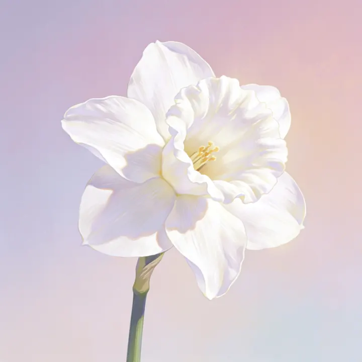 흰 수선화 그림