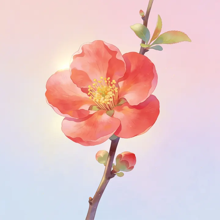 명자꽃 그림