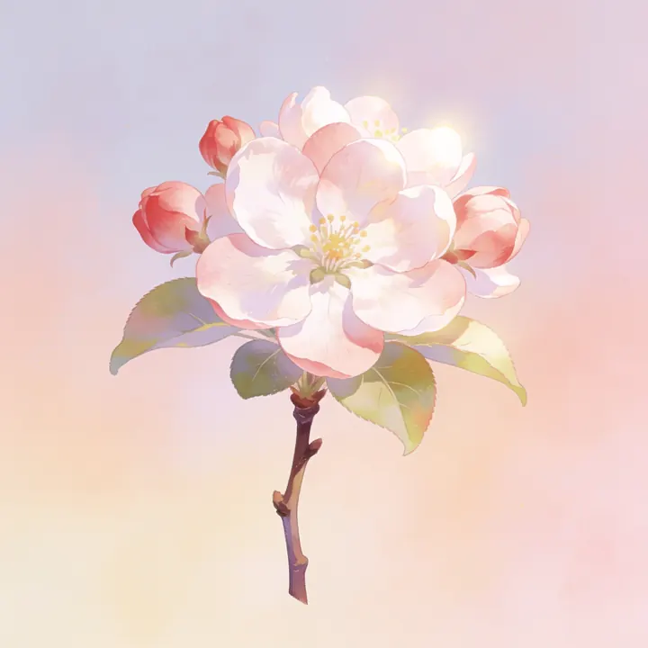 꽃사과꽃 그림