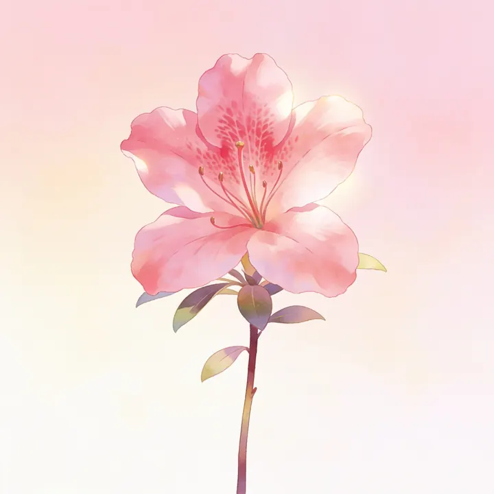 분홍 아잘레아 그림