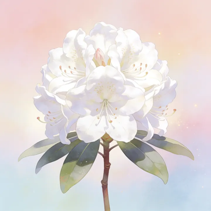 흰 철쭉 그림