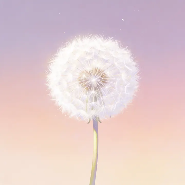 흰 민들레 그림