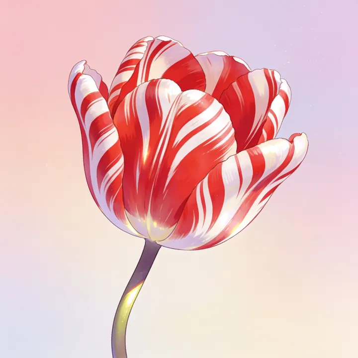 줄무늬 튤립 그림