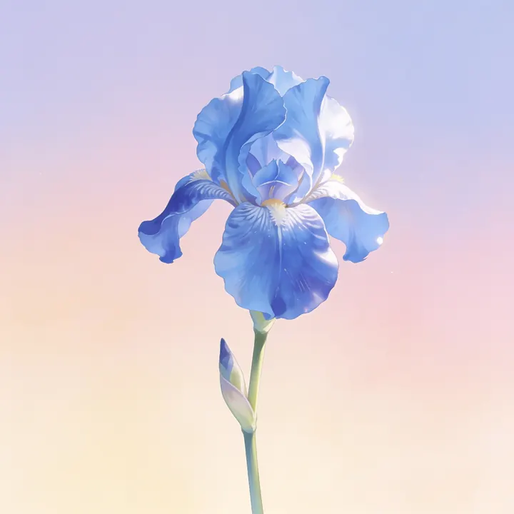 파란 아이리스 그림