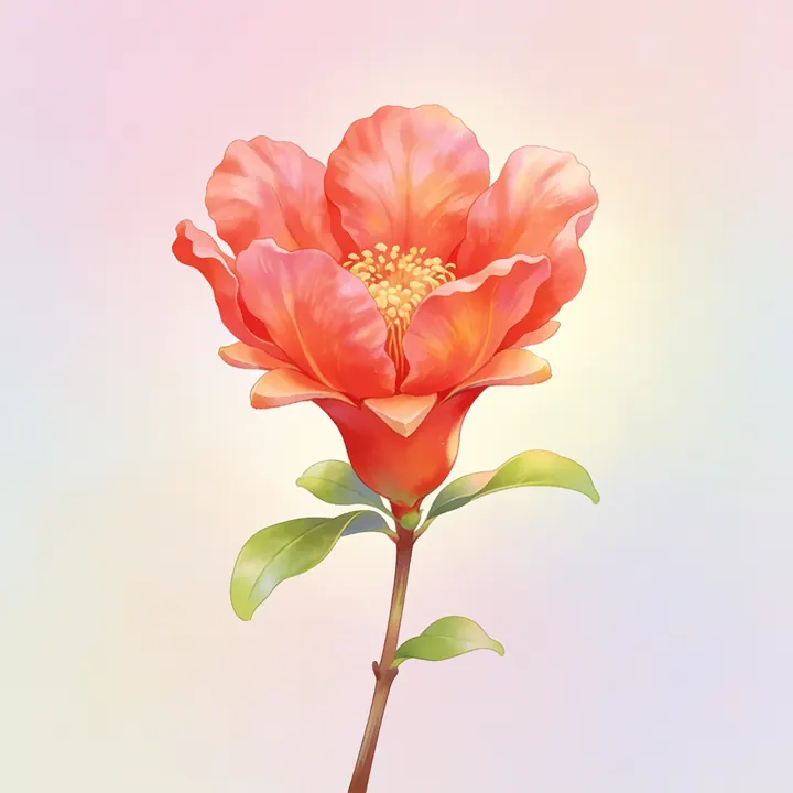석류꽃 그림
