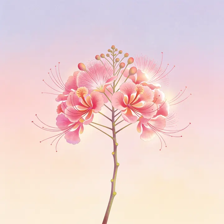 자귀나무꽃 그림