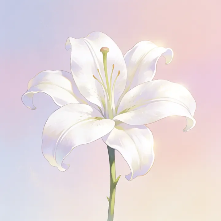카사블랑카 백합 그림