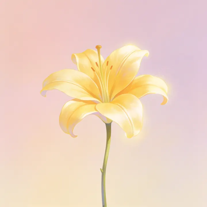 노랑 백합 그림