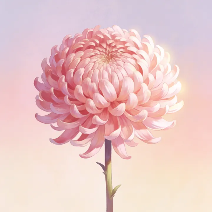 분홍 국화 그림
