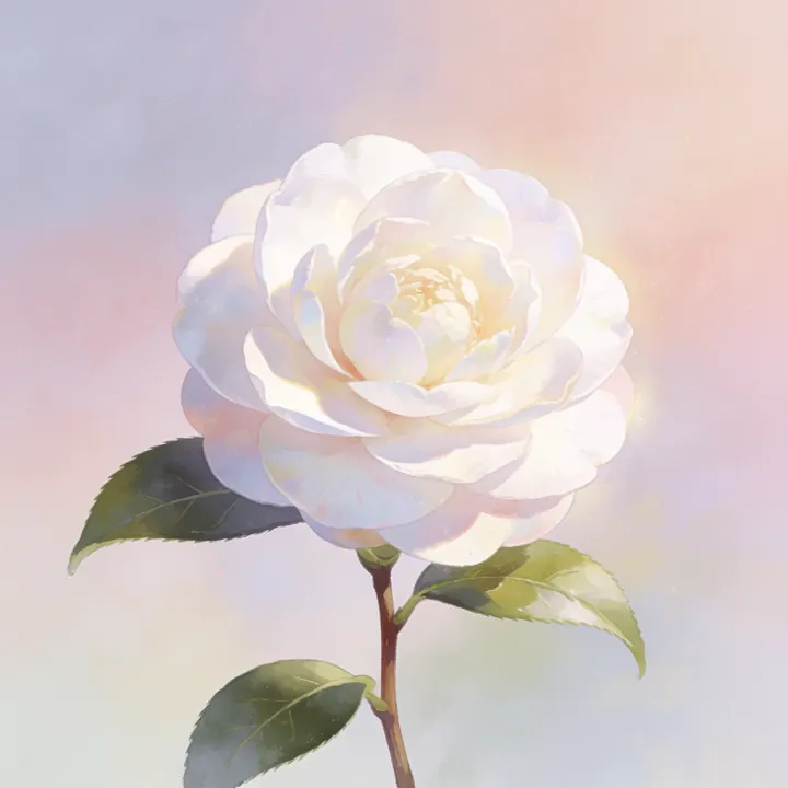 차나무꽃 그림