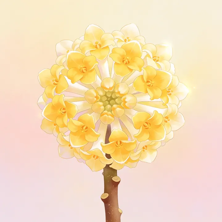 삼지닥나무꽃 그림