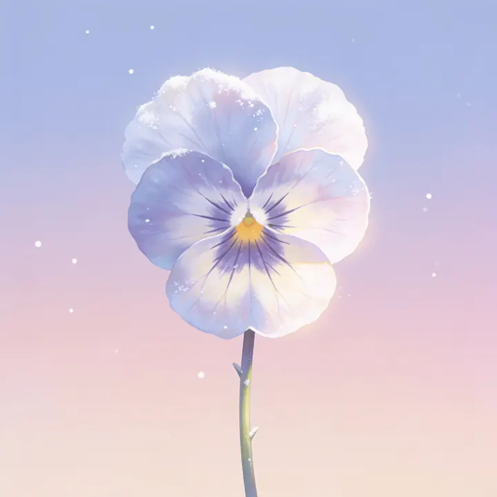 겨울 팬지 그림