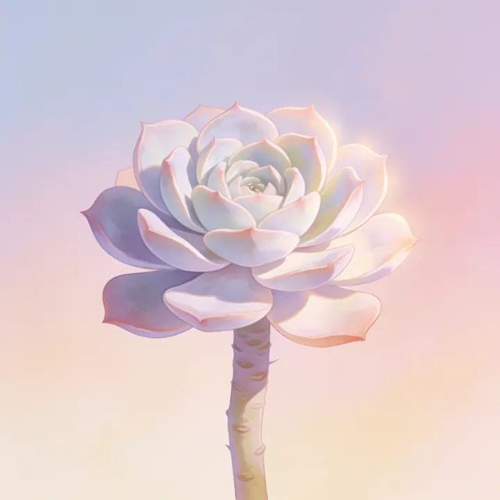 에케베리아 꽃 그림