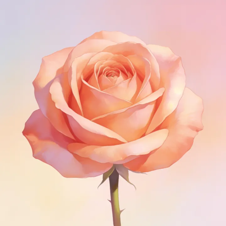 피치 장미 그림