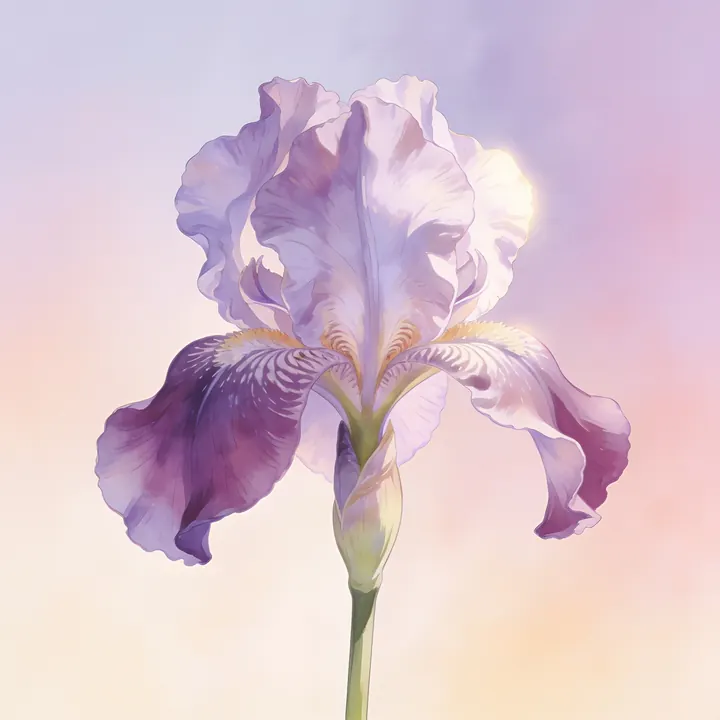 겨울 아이리스 그림