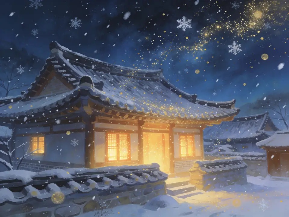 눈 꿈을 그린 그림