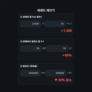 퍼센트 계산기